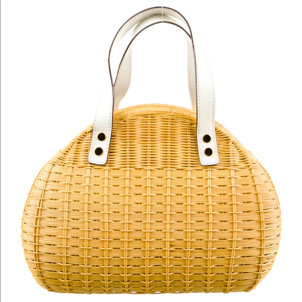 Rafe | Raffia Leather-Trim Handle Bag